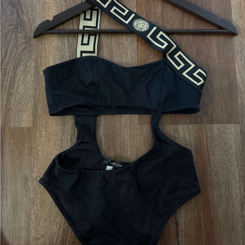 Versace Black and Gold Swimsuit